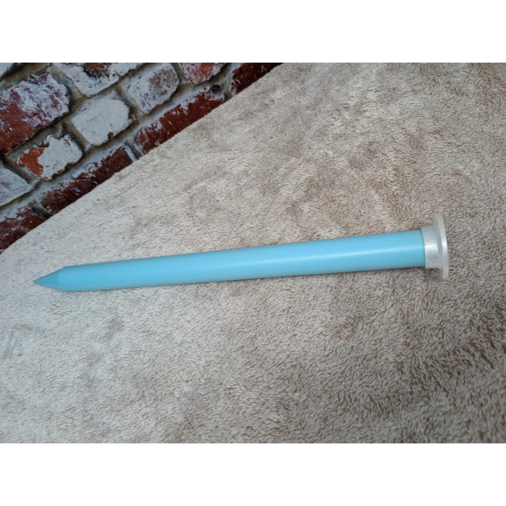 Vintage Susan Bates Jiffy Lace Size 50 Jumbo Knitting Needle Single Blue Plastic